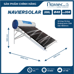 Máy Nước Nóng Năng Lượng Mặt Trời 200L Navier Solar NVS-200L