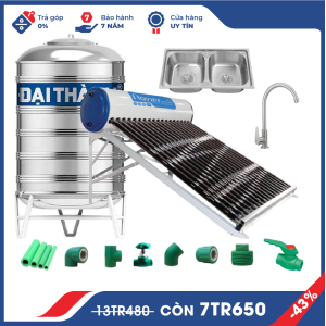 Combo Máy Nước Nóng Năng Lượng Mặt Trời 5 Món Tiết Kiệm Navier Solar CB5MNV02