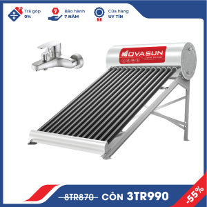 Combo Máy Nước Nóng Năng Lượng Mặt Trời 2 Món Tiết Kiệm Nova Sun CB2MTK01