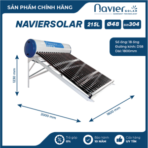 Máy Nước Nóng Năng Lượng Mặt Trời 215L Navier Solar NVS-215L