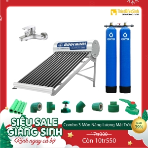 Combo Máy Nước Nóng Năng Lượng Mặt Trời 3 Món Tiết Kiệm Nova Sun CB3MTK01