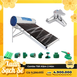 Combo Máy Nước Nóng Năng Lượng Mặt Trời 2 Món Tiết Kiệm Navier Solar CB2MTK03