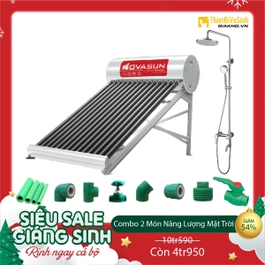 Combo Máy Nước Nóng Năng Lượng Mặt Trời 2 Món Tiết Kiệm Nova Sun CB2MTK02