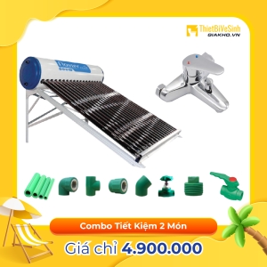 Combo Máy Nước Nóng Năng Lượng Mặt Trời 2 Món Tiết Kiệm Navier Solar CB2MTK03