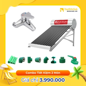 Combo Máy Nước Nóng Năng Lượng Mặt Trời 2 Món Tiết Kiệm Nova Sun CB2MTK01