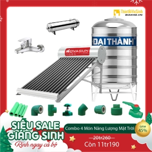 Combo Máy Nước Nóng Năng Lượng Mặt Trời 4 Món Tiết Kiệm Nova Sun CB4MNS03