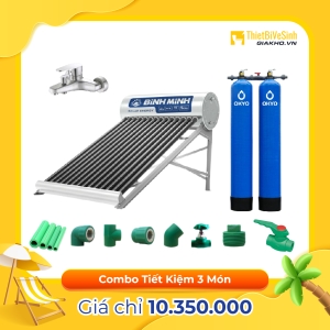 Combo Máy Nước Nóng Năng Lượng Mặt Trời 3 Món Tiết Kiệm Nova Sun CB3MTK01