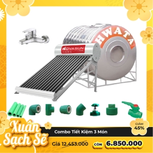 Combo Máy Nước Nóng Năng Lượng Mặt Trời 3 Món Tiết Kiệm Nova Sun CB3MNS01