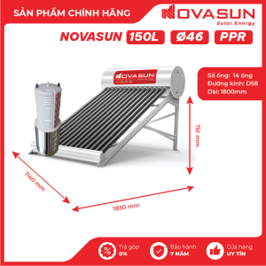  Máy Nước Nóng Năng Lượng Mặt Trời Ruột PPR 150L Nova Sun NS-150LP