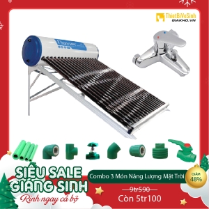 Combo Máy Nước Nóng Năng Lượng Mặt Trời 2 Món Tiết Kiệm Navier Solar CB2MTK03