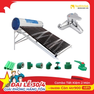 Combo Máy Nước Nóng Năng Lượng Mặt Trời 2 Món Tiết Kiệm Navier Solar CB2MTK03