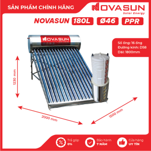 Máy Nước Nóng Năng Lượng Mặt Trời Ruột PPR  180L Nova Sun NS-180LP