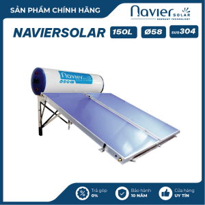 Máy Nước Nóng Năng Lượng Mặt Trời Tấm Phẳng Ruột Inox 304 150L Navier Solar NVS-150LPI