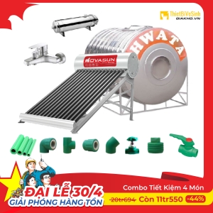 Combo Máy Nước Nóng Năng Lượng Mặt Trời 4 Món Tiết Kiệm Nova Sun CB4MNS02