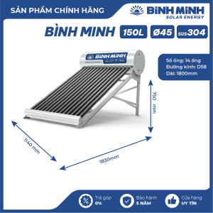 Máy Nước Nóng Năng Lượng Mặt Trời 150L Bình Minh BM-150L