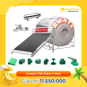 Combo Máy Nước Nóng Năng Lượng Mặt Trời 4 Món Tiết Kiệm Nova Sun CB4MNS02
