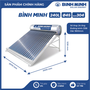 Máy Nước Nóng Năng Lượng Mặt Trời 240L Bình Minh BM-240L