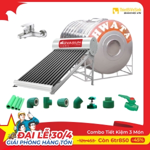 Combo Máy Nước Nóng Năng Lượng Mặt Trời 3 Món Tiết Kiệm Nova Sun CB3MNS01