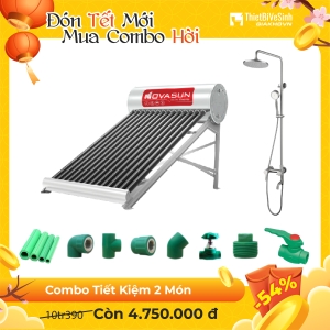 Combo Máy Nước Nóng Năng Lượng Mặt Trời 2 Món Tiết Kiệm Nova Sun CB2MTK02