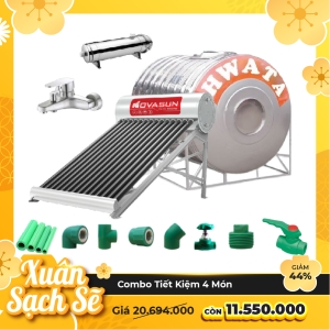 Combo Máy Nước Nóng Năng Lượng Mặt Trời 4 Món Tiết Kiệm Nova Sun CB4MNS02