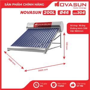 Máy Nước Nóng Năng Lượng Mặt Trời 200L Nova Sun NS-200L